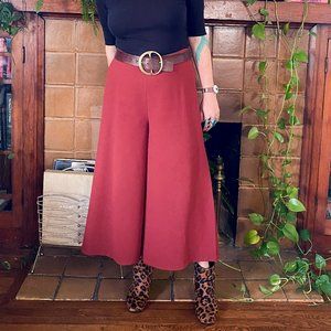 Zara Wide Leg Pants Brick Red Size L